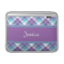 Purple n Blue Plaid MacBook Air Sleeve 2