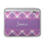 Purple n Pink Plaid MacBook Air Sleeve 2
