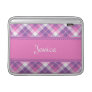 Purple n Pink Plaid MacBook Air Sleeve 3