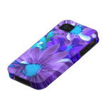 Purple N Turquoise Bouquet iPhone 4 Case