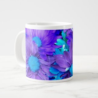 Purple N Turquoise Daisies Mugs zazzle_specialtymug