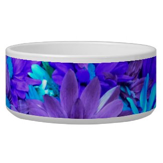 Purple N Turquoise Daisies (Pet ) Bowl Dog Bowls