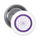 Purple Native American Dream Catcher Button