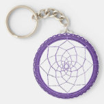 Purple Native American Dream Catcher Keychain