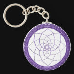 Purple Native American Dream Catcher Keychain