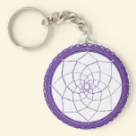 Purple Native American Dream Catcher keychains