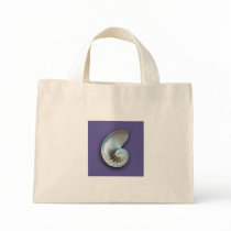 Purple Nautilus Beach Bag