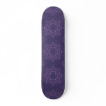 Purple Nebula Mandala Skateboard