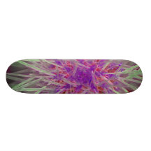 purple needles skate deck