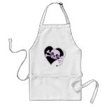 Purple Neon Skull aprons