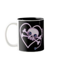 Purple Neon Skull mugs