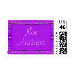 purple New Address Stamp