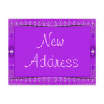 purple new address post cards