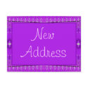 purple new address postcards by DonnasGreetingCards purple new address postcards