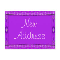 purple new address postcards by DonnasGreetingCards purple new address postcards