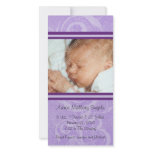 Purple New Style New Baby Photo Card