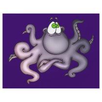 Purple Octopus Flyer Design