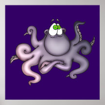 Purple Octopus Print
