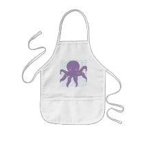 Purple Octopus T-shirts and Gifts aprons