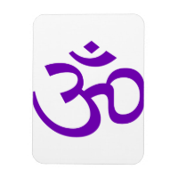 Purple Om or Aum ॐ.png Rectangle Magnet