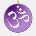 Purple Om Symbol Christmas Ornament