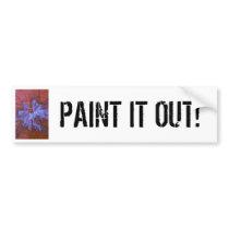 Purple on Red Paintball Bumper Sticker