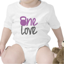 Purple "One Love" Romper