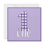 Purple One Party Invitation