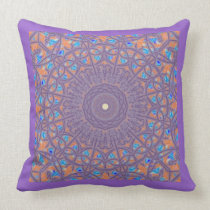 Purple, Orange and Blue Mandala Pillows pillows
