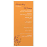 Purple & Orange Calla Lilies Wedding Program Custom Rack Cards