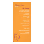 Purple & Orange Calla Lilies Wedding Program Custom Rack Cards