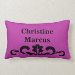 Purple & Orange Dark Grunge Personalized Mojo Pillows