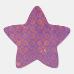 Purple & Orange Grunge Circles Stickers