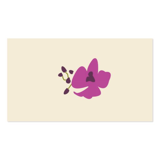 Purple Orchid Business Card (back side)