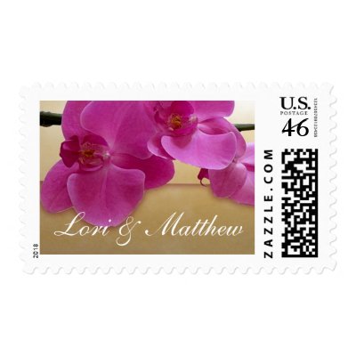 Purple Orchid Design Postage Stamp