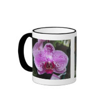 Purple Orchid Double with Border Ringer Mug