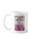Purple Orchid explosion with love mugs by perfectpostage Purple Orchid explosion with love mugs