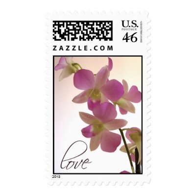 Purple Orchid Love Postage Stamp