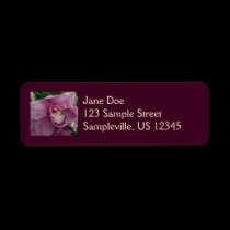 Purple Orchid Return Address Label labels