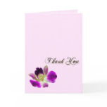 Purple Orchid Thank You Card Template