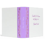 Purple Orchid Wedding Guest Book binders
