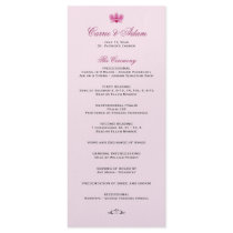 Purple Orchid Wedding Program rack cards