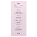 Purple Orchid Wedding Reception Menu Rack Card Design