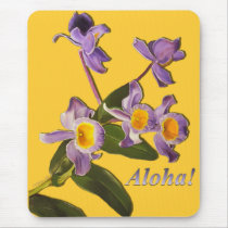 Purple Orchids - Aloha  Mouse Pad mousepads