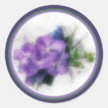 Purple orchids envelope seal1b sticker