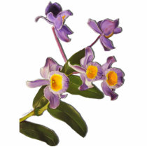 Purple Orchids Sculpture Photo Cutouts