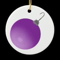 Purple Ornament on Ceramic Ornament ornaments