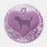 Purple Otterhound Valentine Magnets