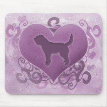 Purple Otterhound Valentine Mouse Pad
