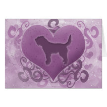 Purple Otterhound Valentine's Day Card